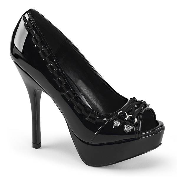 Demonia Women's Pixie-18 Heels - Black Patent D0891-67US Clearance